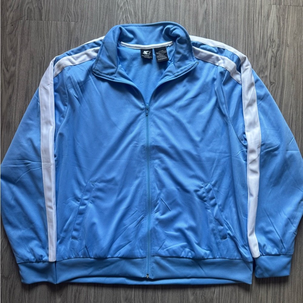 STARTER Blue and White Windbreaker Jacket